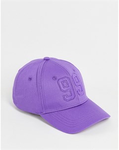 Парусиновая бейсболка фиолетового цвета с принтом Asos design