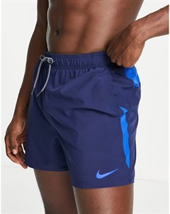 Темно синие шорты длиной 5 дюймов со вставками Nike swimming
