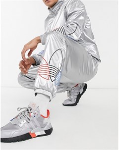 Серебристые спортивные штаны от костюма Adicolor Tricolor Adidas originals