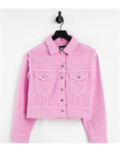 Розовая укороченная джинсовая куртка Reclaimed vintage