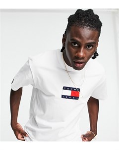 Белая свободная футболка из плотной ткани с логотипом под овчину Cozy Capsule эксклюзивно для ASOS Tommy jeans