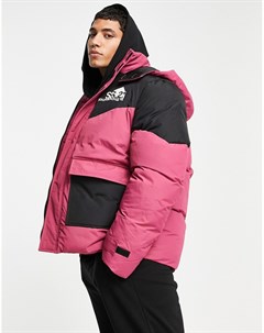 Дутая куртка розового цвета с контрастными вставками Asos design