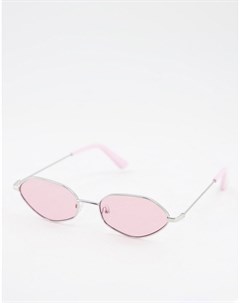 Солнцезащитные очки в розовой ромбовидной оправе Skinnydip
