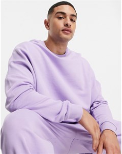 Свитшот сиреневого цвета в стиле super oversized от комплекта Asos design