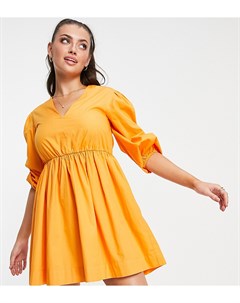 Оранжевое платье с пышными рукавами Exclusive Accessorize