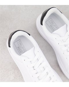 Белые кроссовки для широкой стопы на массивной подошве Truffle collection