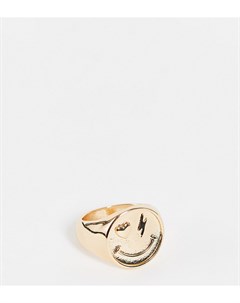 Золотистое кольцо со смайликом Inspired Reclaimed vintage