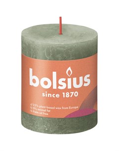 Свеча Rustic 8х6 8 см Shine оливковая Bolsius