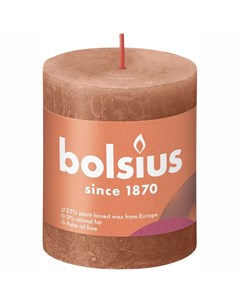 Свеча Rustic 8х6 8 см Shine ржаво розовая Bolsius