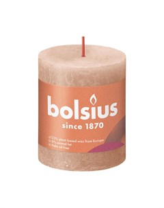 Свеча Rustic 8х6 8 см Shine сливочная карамель Bolsius