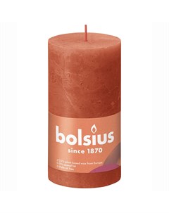 Свеча Rustic 13х6 8 см Shine земляная оранжевая Bolsius