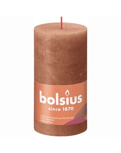 Свеча Rustic 13х6 8 см Shine ржаво розовая Bolsius