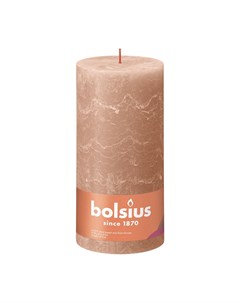 Свеча Rustic 20х10 см Shine сливочная карамель Bolsius