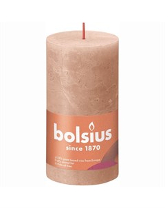 Свеча Rustic 13х6 8 см Shine сливочная карамель Bolsius