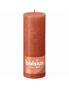 Свеча Rustic 19х6 8 см Shine земляная оранжевая Bolsius