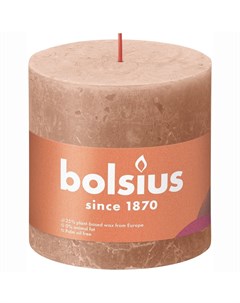 Свеча Rustic 10х10 см Shine сливочная карамель Bolsius