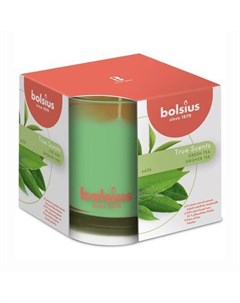 Свеча в стекле True scents зеленый чай 9 5х9 5 см Bolsius