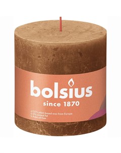 Свеча Rustic 10х10 см Shine пряно коричневая Bolsius
