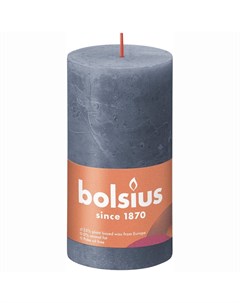 Свеча Rustic 13х6 8 см Shine сумеречно синяя Bolsius