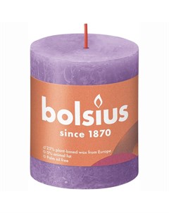 Свеча Rustic 8х6 8 см Shine фиолетовая Bolsius
