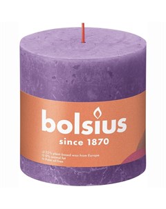 Свеча Rustic 10х10 см Shine фиолетовая Bolsius