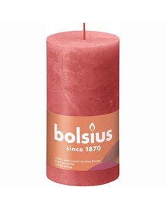 Свеча Rustic 13х6 8 см Shine розовый Bolsius