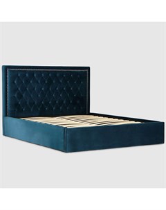Кровать двуспальная Александра синяя 160x200 см Ahf