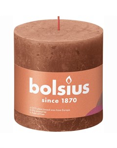 Свеча Rustic 10х10 см Shine ржаво розовая Bolsius