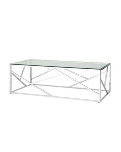 Журнальный стол арт деко серебро серебристый 120x40x60 см Stool group