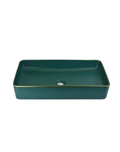 Раковина накладная 1061 605х350х110 цвет зеленый Bronze de luxe