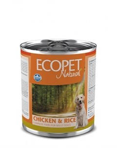 Консервы Ecopet Natural Dog Adult для взрослых собак 300 г Курица и рис Farmina