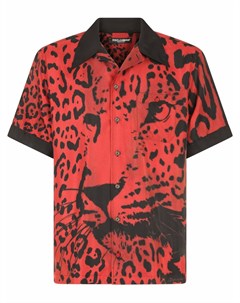 Шелковая рубашка с леопардовым принтом Dolce&gabbana