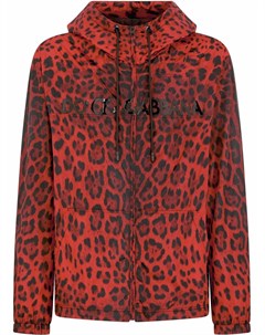 Куртка с капюшоном и леопардовым принтом Dolce&gabbana