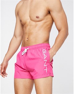 Розовые шорты для плавания с логотипом сбоку Gant