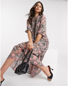 Платье миди с цветочным принтом пейсли Vero moda