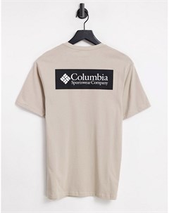 Бежевая футболка с принтом на спине North Cascades Columbia