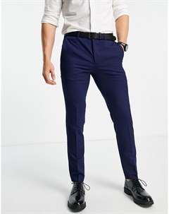 Синие костюмные брюки узкого кроя Premium Jack & jones