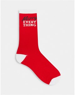 Новогодние носки с надписью Merry Everything Typo