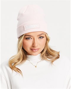 Розовая шапка бини с логотипом Puma