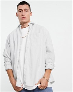 Oversized рубашка в зеленую полоску Topman