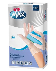 Перчатки виниловые одноразового использования размер M 100шт Dr max