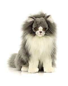 Игрушка мягкая Hansa Персидский кот Табби серый с белым 38 см Hansa creation