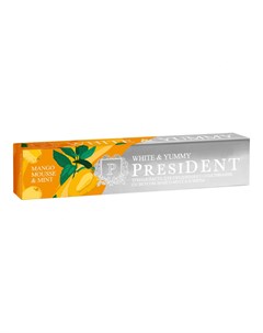 Зубная паста White Yummy Манго мусс с Мятой 75 г President