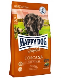 Сухой корм Supreme Sensible Nutrition Toscana с уткой и лососем для собак 1 кг Happy dog