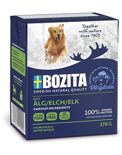 Консервы Naturals кусочки Лось в желе для собак 370 г Лось Bozita