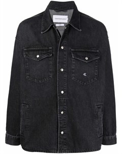 Джинсовая куртка рубашка с логотипом Calvin klein jeans