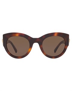 Солнцезащитные очки в массивной оправе черепаховой расцветки Versace eyewear