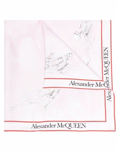 Шелковый платок с принтом Skull Alexander mcqueen