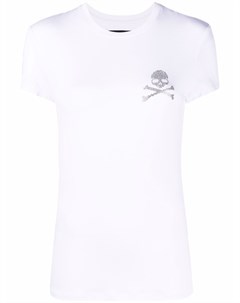 Футболка с декором Skull из стразов Philipp plein