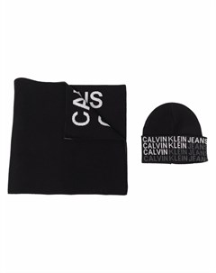 Комплект из шапки и шарфа с логотипом Calvin klein
